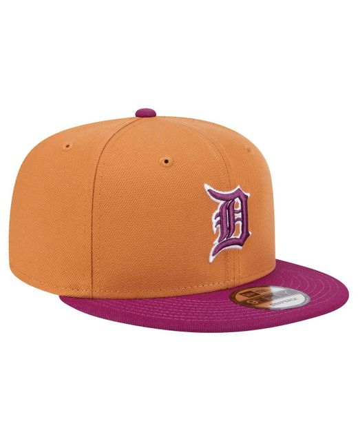 KTZ Orange Brown/purple Detroit Tigers Color Pack Two-tone 9fifty Snapback Hat for men