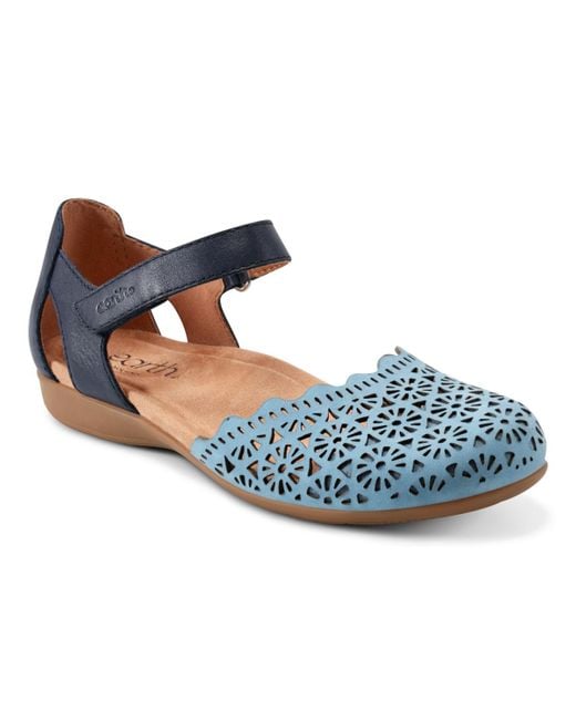 Earth Blue Bronnie Round Toe Casual Slip On Flats