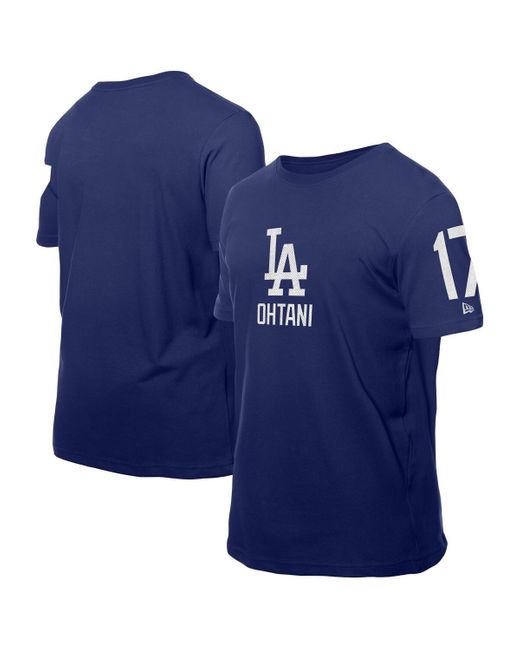 KTZ Blue Shohei Ohtani Los Angeles Dodgers Design Lab Name Number T-shirt for men