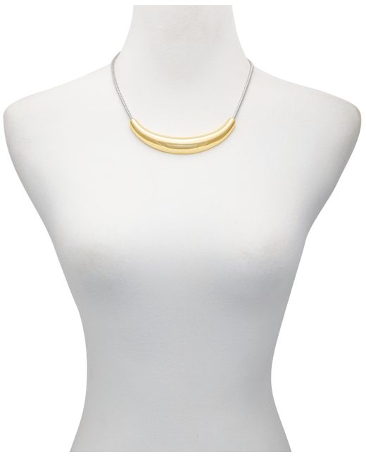 Vince Camuto White Two-tone Statement Necklace