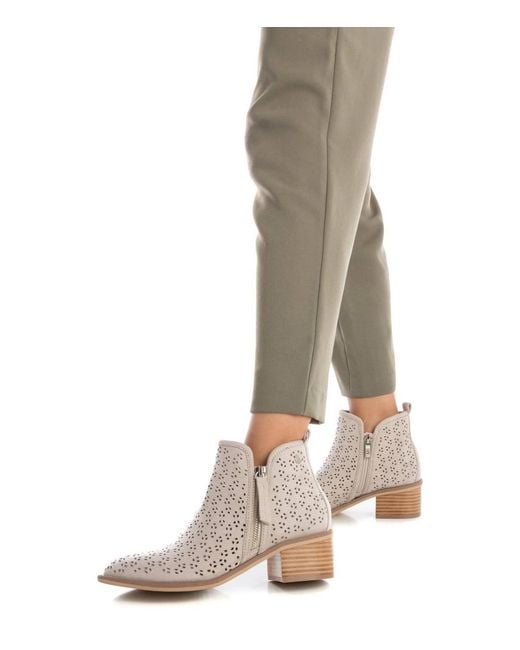 Xti Brown Suede Ankle Booties By
