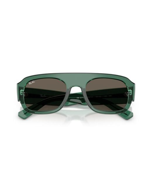 Ray-Ban Green Geometric Sunglasses