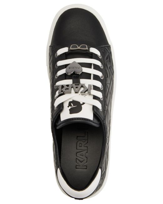 Karl Lagerfeld White Cate Karl Box Lace-up Low-top Sneakers