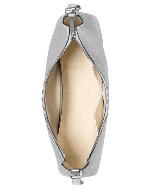 Michael Kors Gray Michael Nolita Large Top Zip Convertible Shoulder Bag