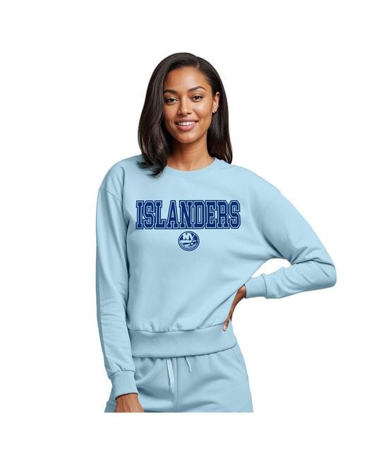 Concepts Sport Blue New York Islanders Tonal Pullover Sweatshirt