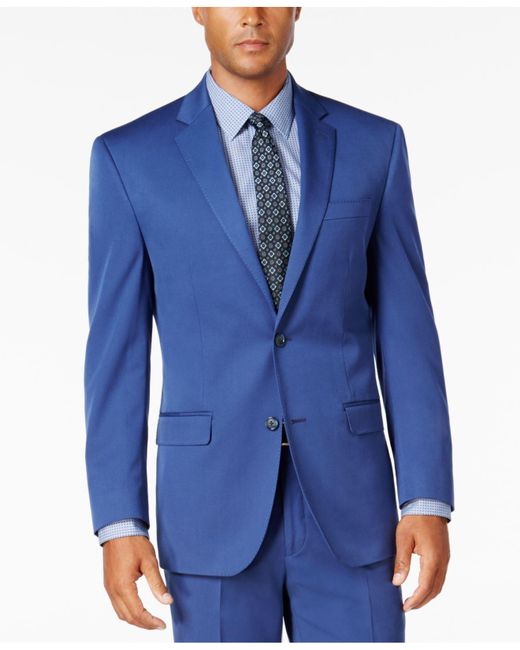 Sean John Men's Classic-fit New Blue Suit Jacket for men