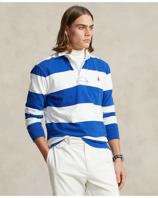 Polo Ralph Lauren Blue The Iconic Rugby Shirt for men