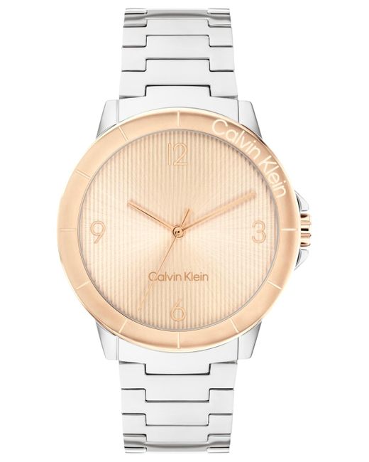 Calvin Klein White Vivacious Two-tone Stainless Steel Bracelet Watch 36mm