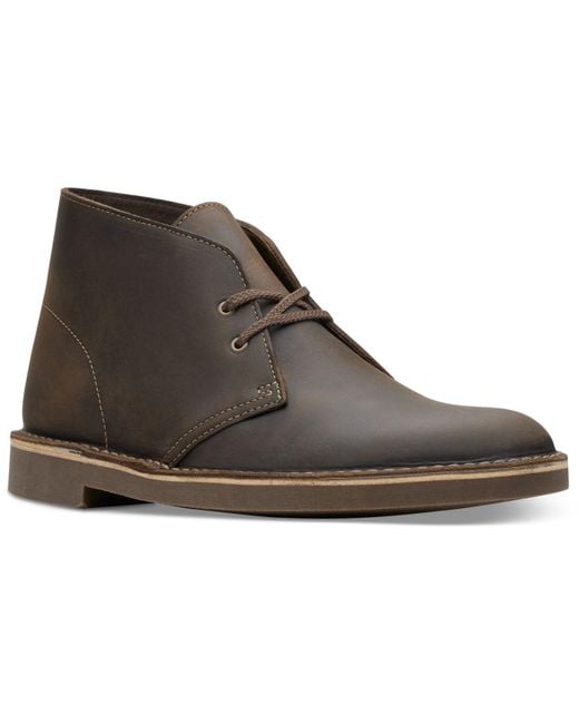 clarks men's bushacre 2 chukka boot dark brown
