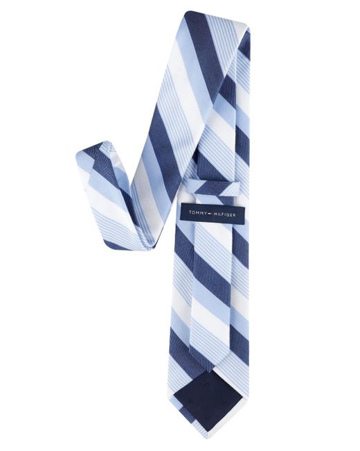 Tommy Hilfiger Blue Bianco Classic Stripe Tie for men