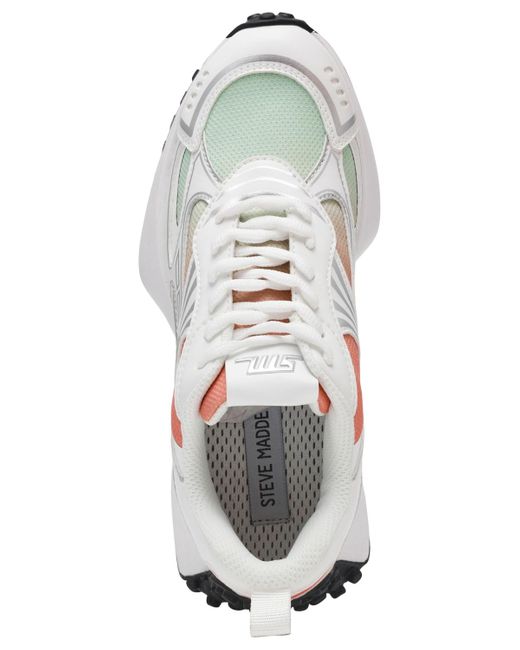 Steve Madden White Cyclone Chunky Lace-up Sneakers