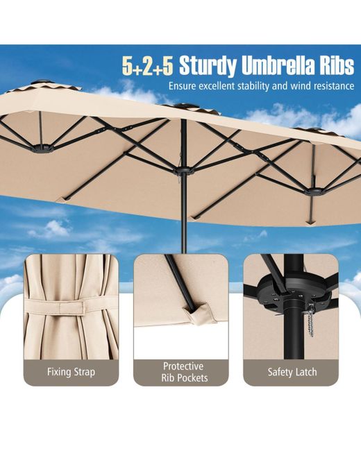 Gouun White 15.5 Ft Extra-large Patio Umbrella