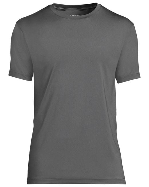 Lands' End Gray Flex Performance Crewneck Undershirt for men