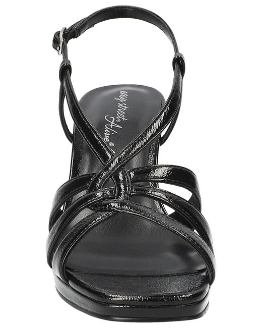 Easy Street Black Valorie Square Toe Platform Sandals