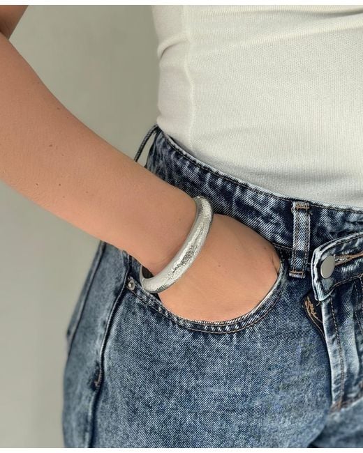 Adornia Metallic Texturized Bangle