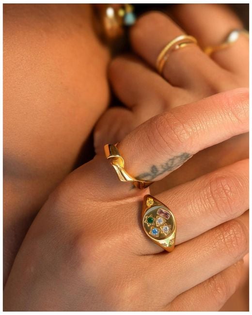 Zoe Lev Metallic Twist Ring