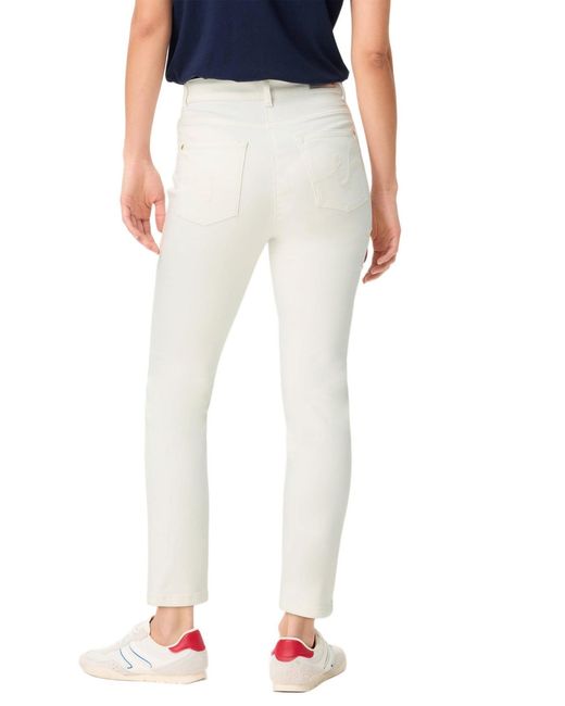Olsen White Cropped Slim Pant