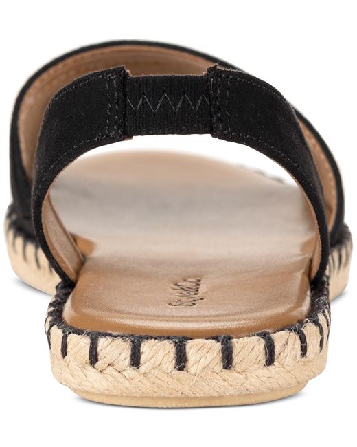 Style & Co. Black Reesee Slip-on Slingback Espadrille Flat Sandals