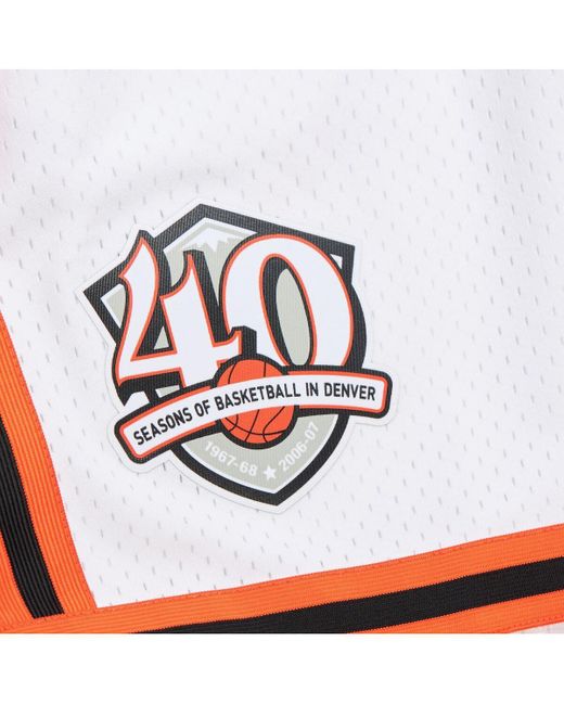 Mitchell & Ness White Denver nuggets 2006/07 Replica Shorts for men