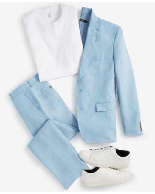 INC International Concepts Blue Suit Jacket Pants Sneakers for men