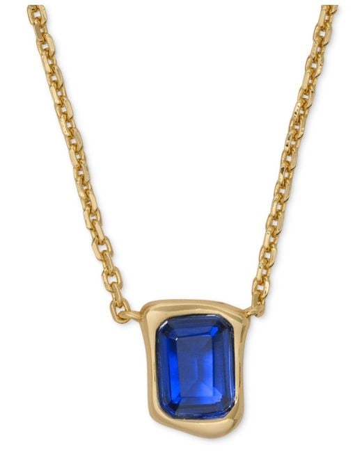 Kate Spade Blue Cubic Zirconia Molten Pendant Necklace