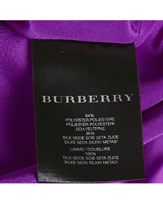 Pre-owned Burberry Purple Satin Shift Dress