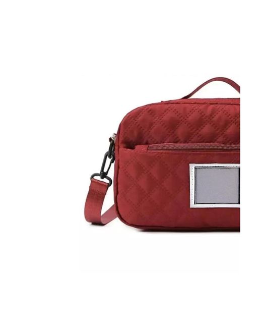 Batfox Red Three-dimensional Diamond Patterned Small Square Tote