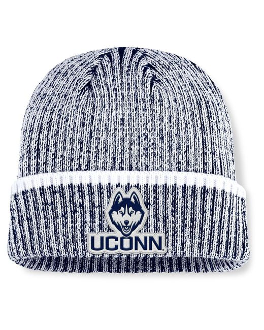 Fanatics Blue Navy/white Uconn Huskies Haze Cuffed Knit Hat for men