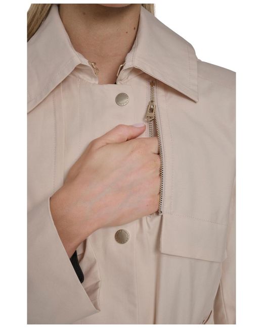 Cole Haan Natural Cotton Rain Trench Coat