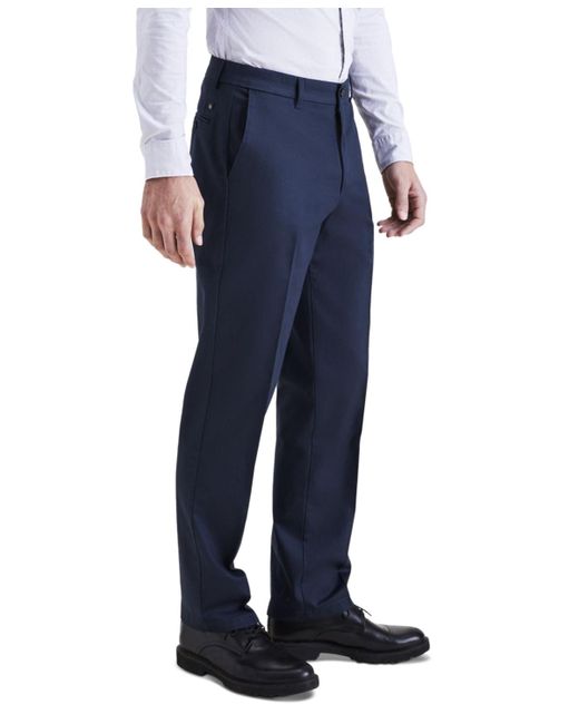 Dockers Blue Signature Straight Fit Iron Free Khaki Pants for men