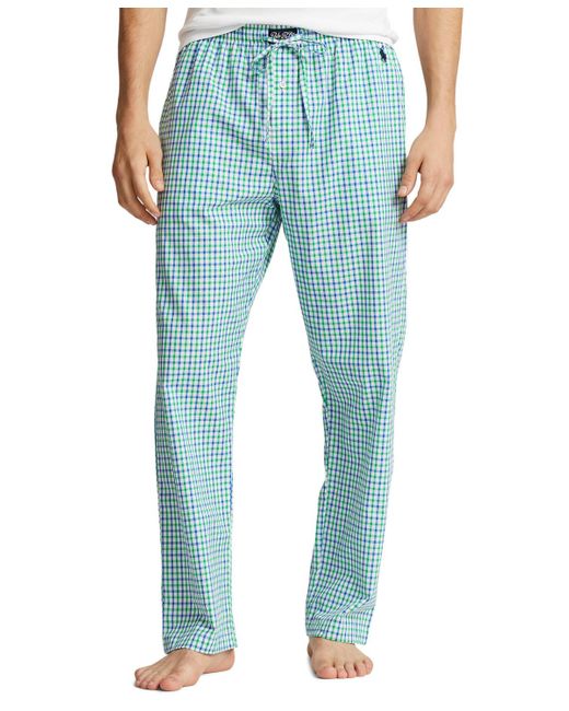 Polo Ralph Lauren Blue Cotton Printed Pajama Pants for men