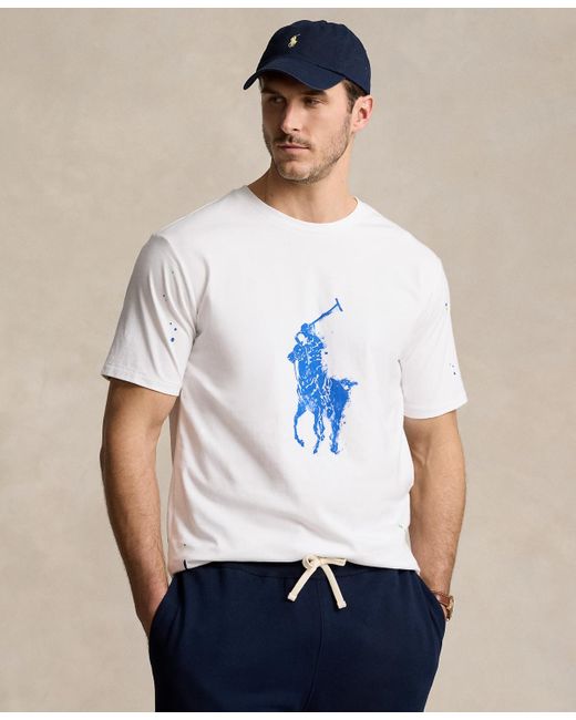 Polo Ralph Lauren White Big & Tall Logo Jersey T-shirt for men