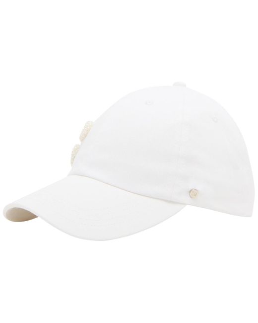 Steve Madden White Imitation Pearls And Lover Girls Baseball Cap