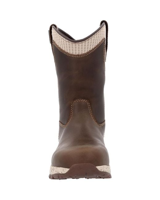 Georgia Boot Brown Eagle Trail S Pull-on Work Boot