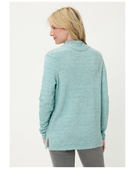 Olsen Blue Half Zip Mock Sweater