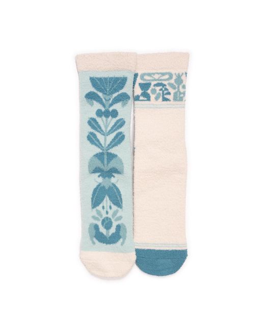 Muk Luks Blue Cozy Compression With Grippers 2 Pack
