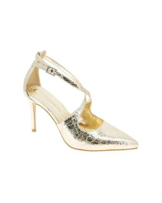 BCBGeneration Metallic Bromi Criss-cross Strappy Pumps