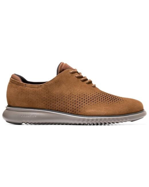 Cole Haan Brown 2.zerogrand Laser Wingtip Oxfords for men