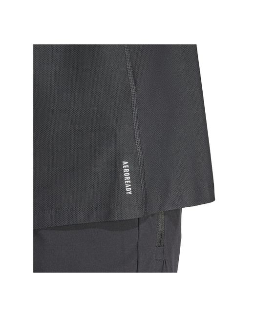 Adidas Black Own The Run Moisture-wicking T-shirt for men