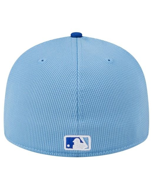 KTZ Blue Kansas City Royals 2024 Batting Practice Low Profile 59fifty Fitted Hat for men
