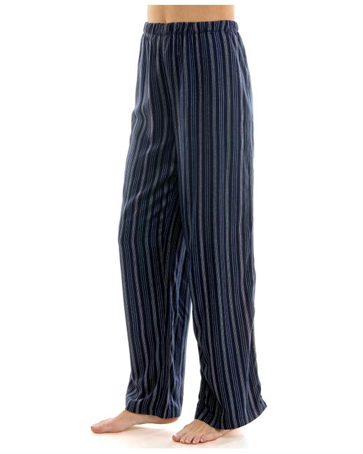Roudelain Blue Open Leg Flannel Sleepwear Pants
