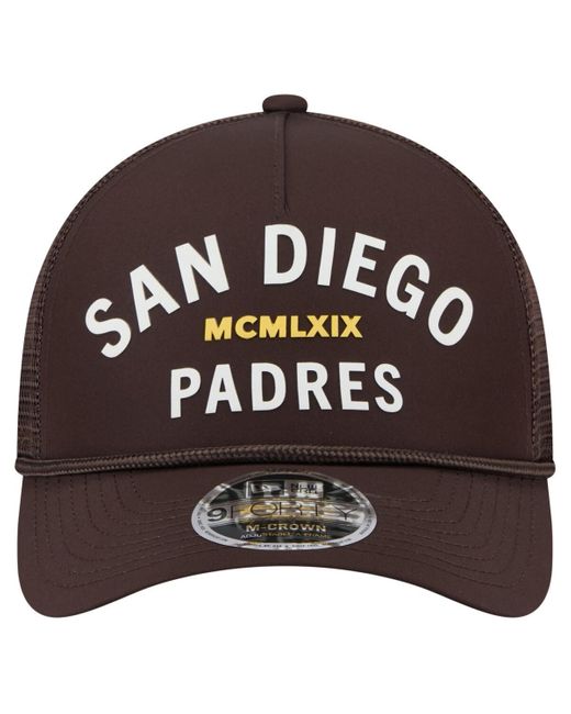 KTZ Brown San Diego Padres Minimalist 9forty A-frame Adjustable Hat for men