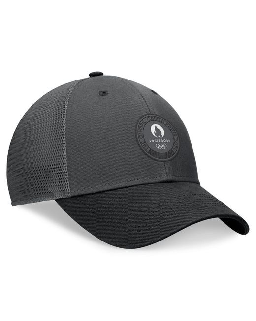 Fanatics Gray Branded Charcoal/black Paris 2024 Adjustable Hat for men