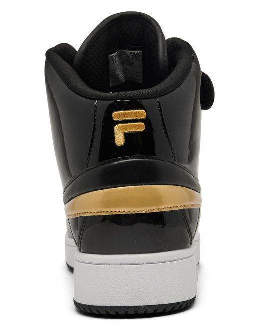 Fila Black A-high Patent Leather High Top Casual Sneakers From Finish Line for men