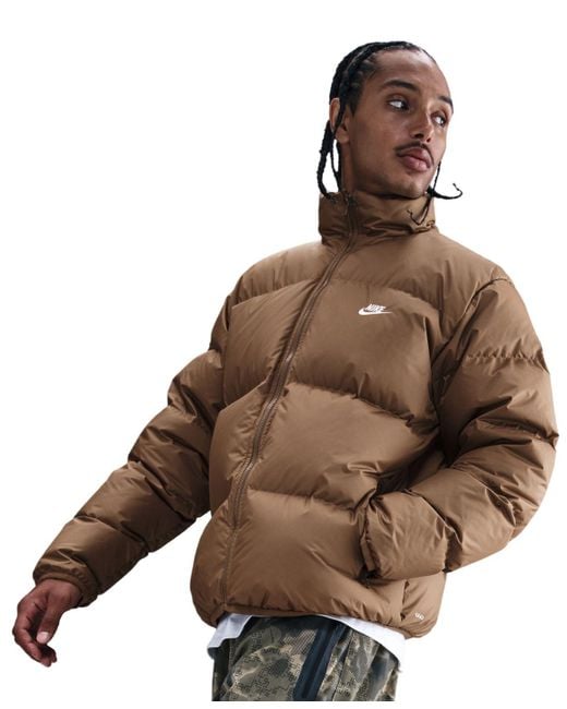 Nike Sportswear Club Therma-fit Puffer Jacket in Brown for Men | Lyst