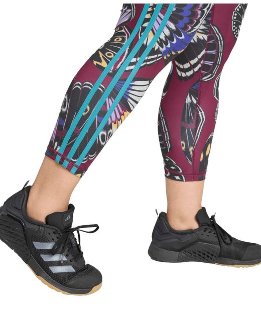 Adidas Multicolor Plus Size High-rise Farm 7/8 leggings Pants
