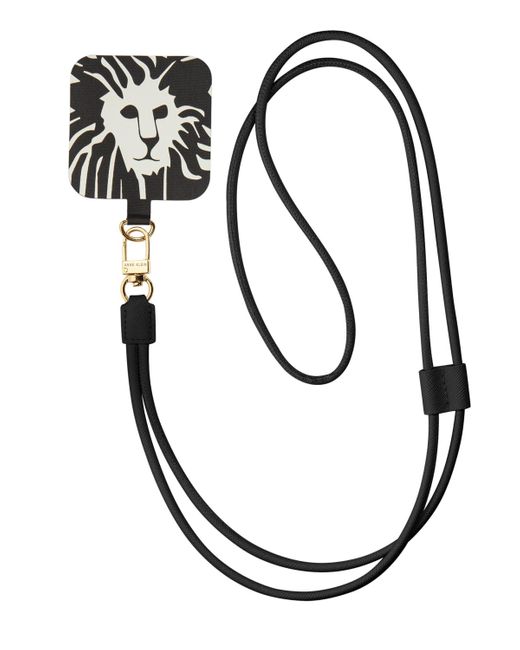 Anne Klein Black Polyurethane Leather Crossbody Iphone Cord