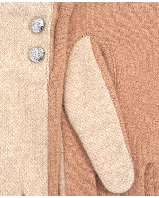 Ralph Lauren Natural Two Button Pattern Top Gloves