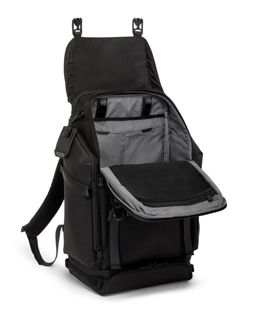 Tumi Black Alpha Bravo Expedition Flap Backpack
