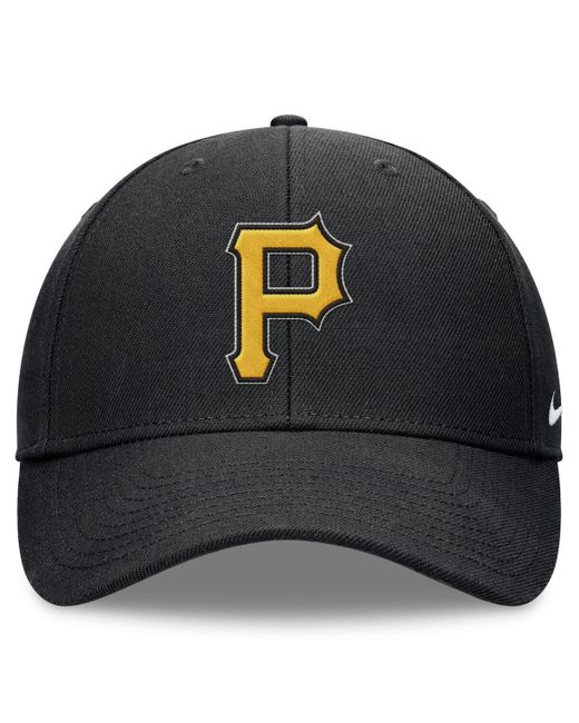 Nike Black Gold Pittsburgh Pirates Evergreen Club Performance Adjustable Hat for men